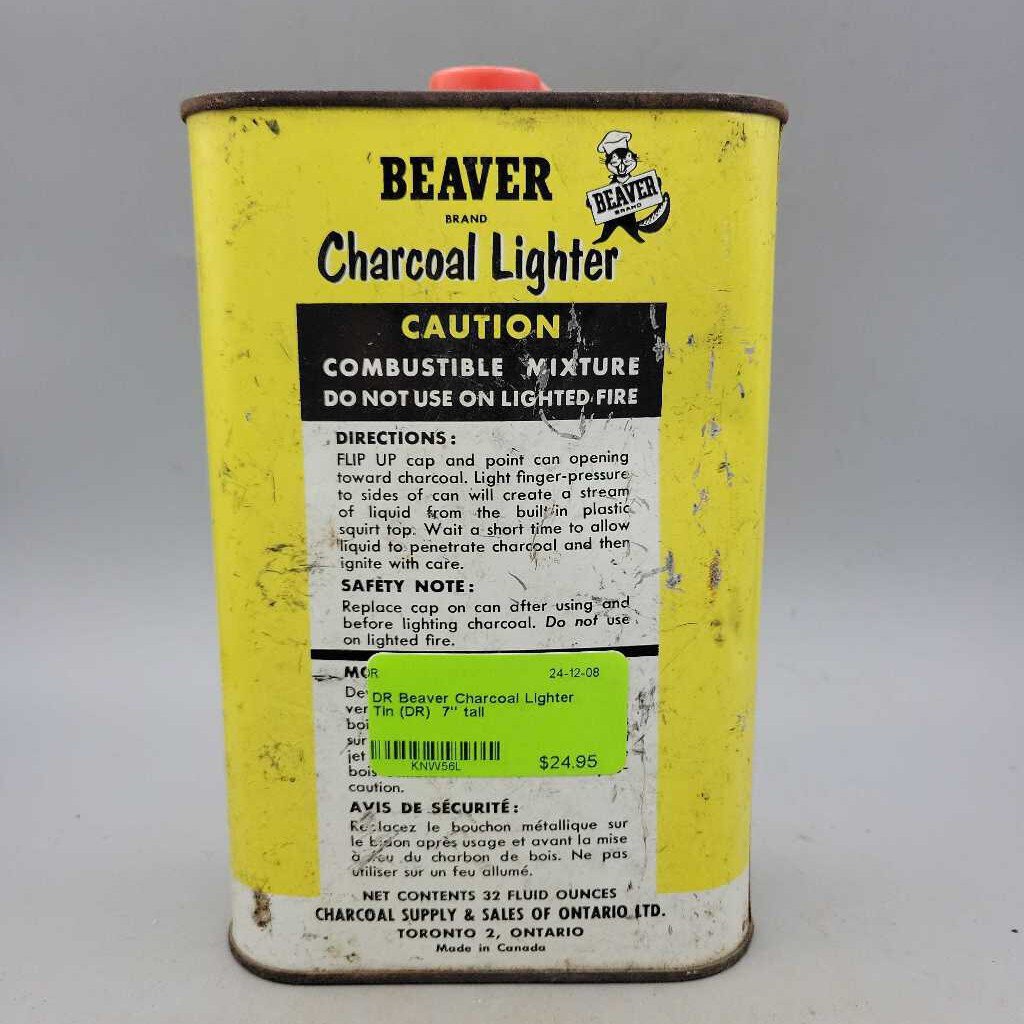 Beaver Charcoal Lighter Tin (DR)