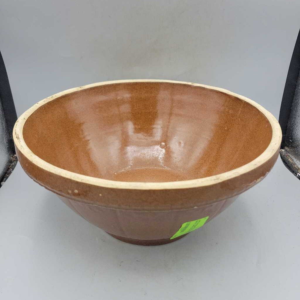 Antique Pottery Mixing Bowl (JAS)