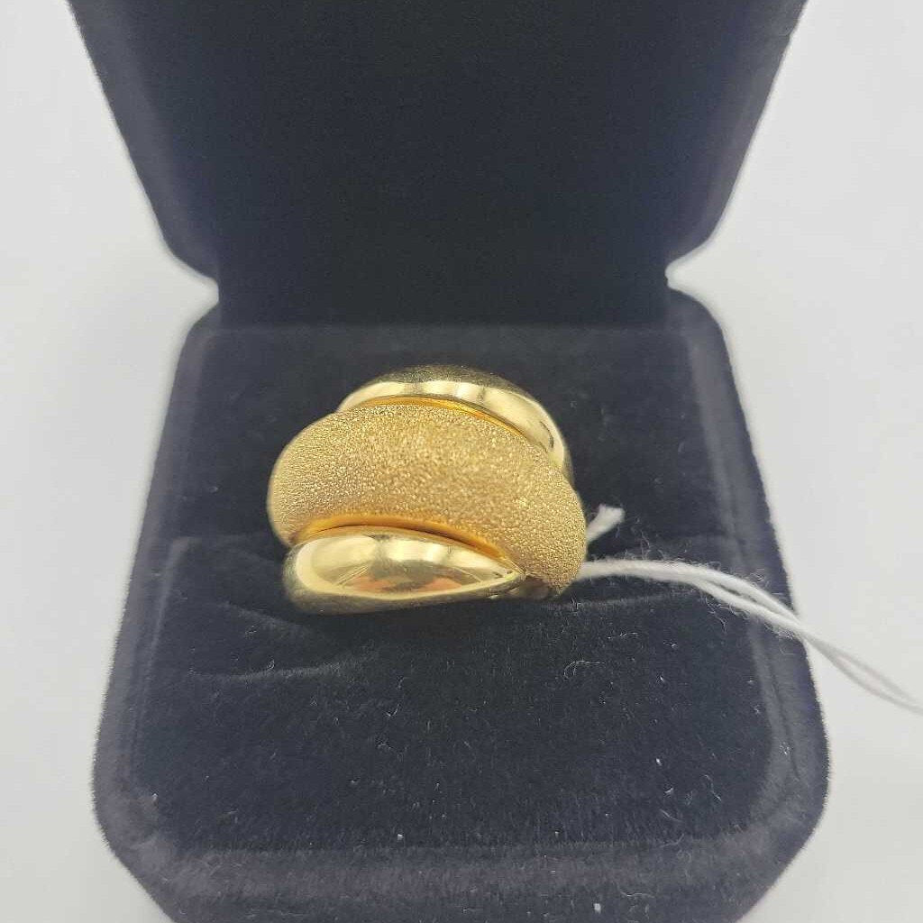 Vintage 18k BIRKS Bombe Ring, 10.2g - #11074