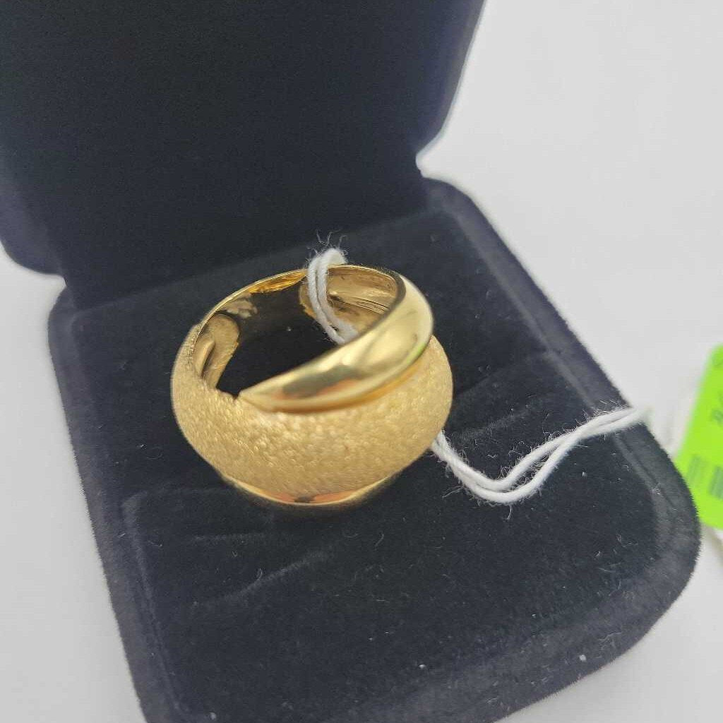 Vintage 18k BIRKS Bombe Ring, 10.2g - #11074