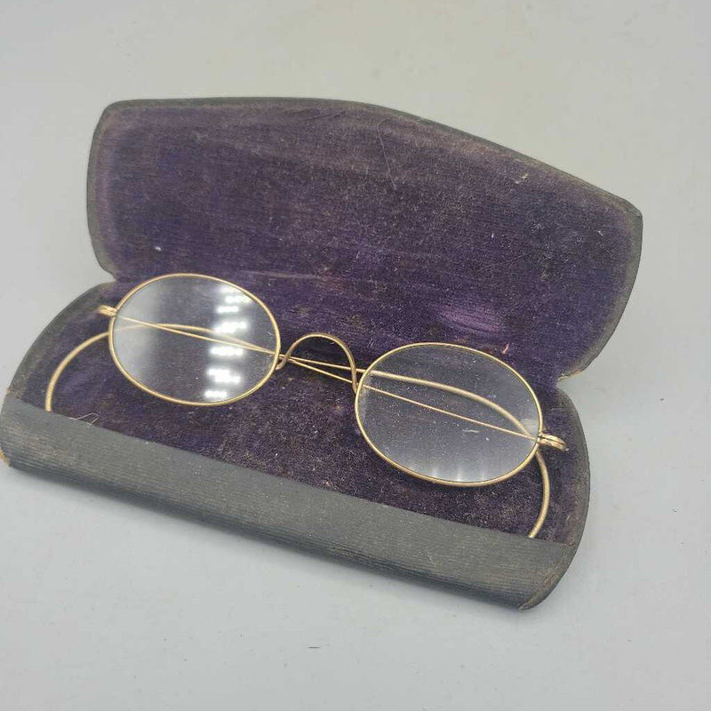 Gold Plated Antique Glasses Dunnville on Case