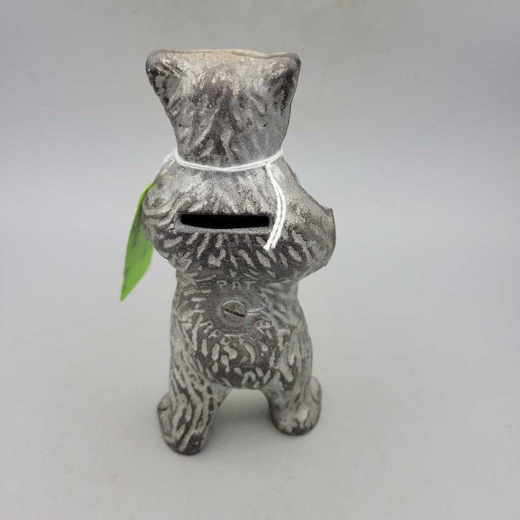 Cast Metal Bear Coin Bank (DEB)