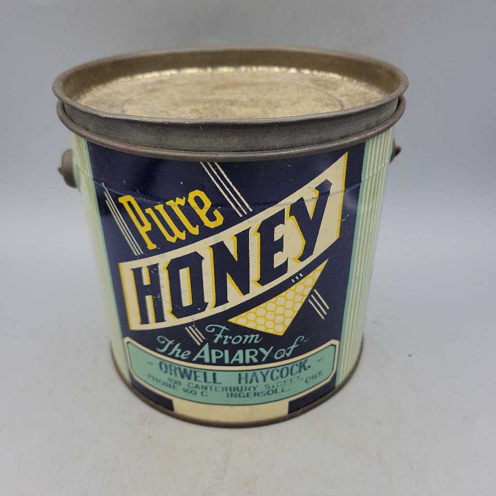 4lb. Pure Honey Tin Ingersoll Ontario (DR)