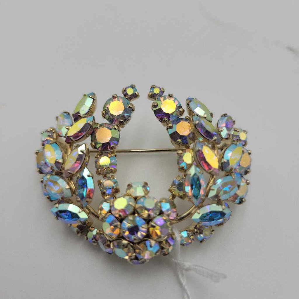 Sheman Aurora Borealis Rhinestone Brooch - #11187