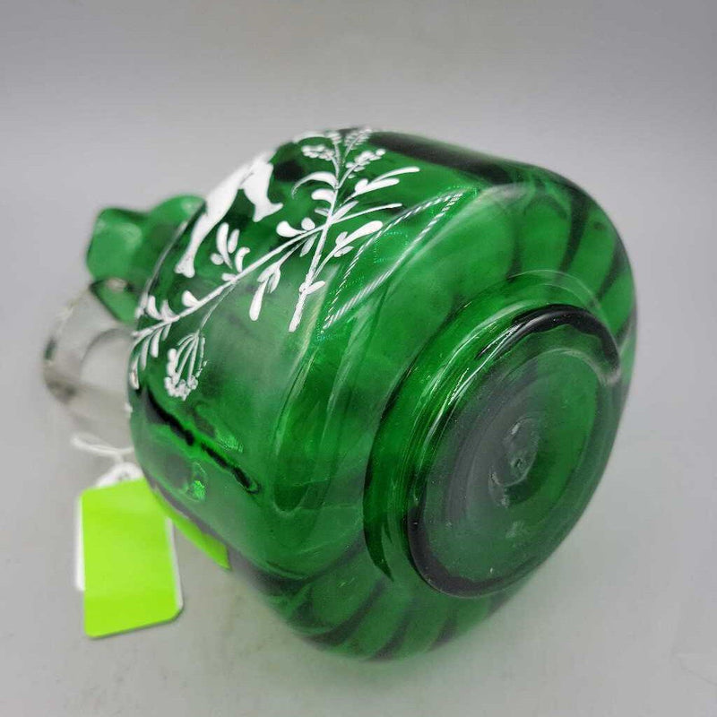 Victorian Green Glass Pitcher (DEB)