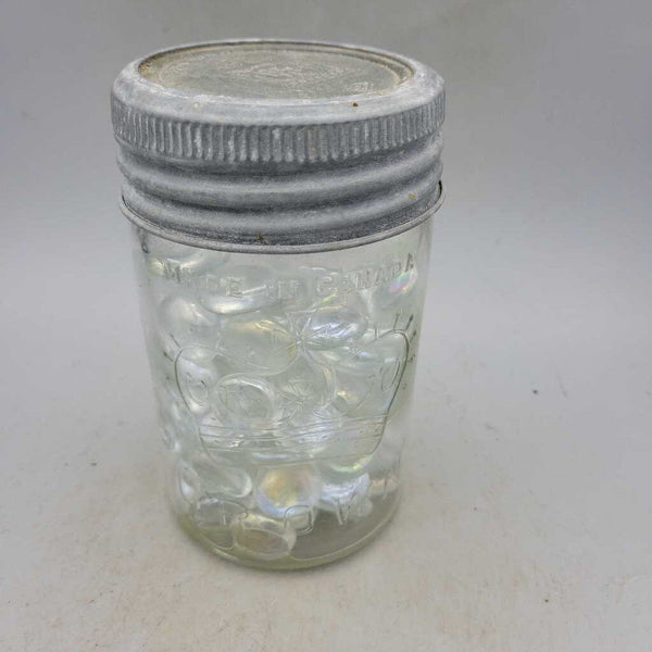 Crown Pint Jar with glass beads (JAS)