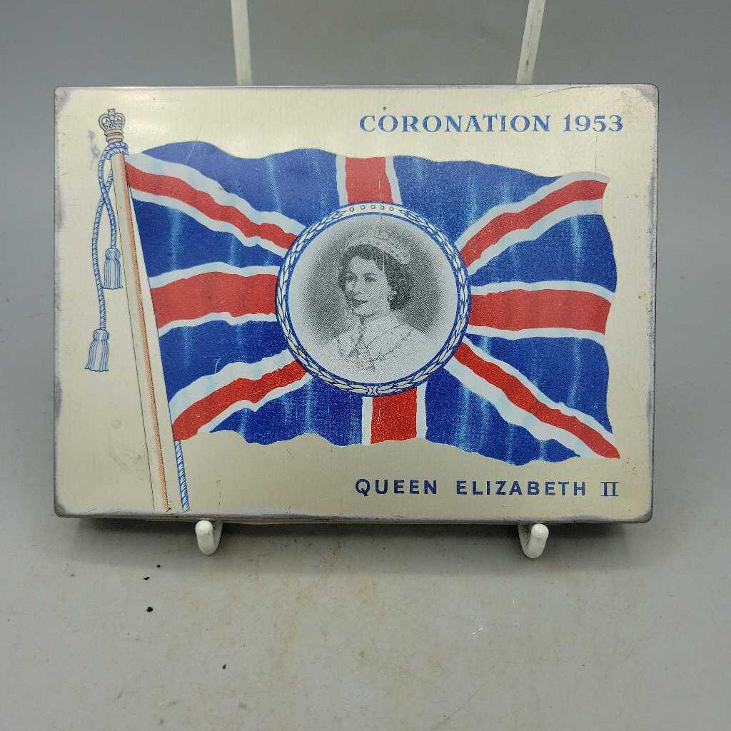 Flat 50 Export Tobacco Tin Queen Elizabeth 1953 (YVO) 412