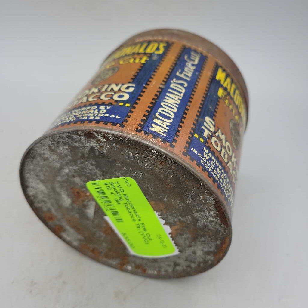 Macdonald's Fine Cut Smoking Tobacco Tin (YVO) 412