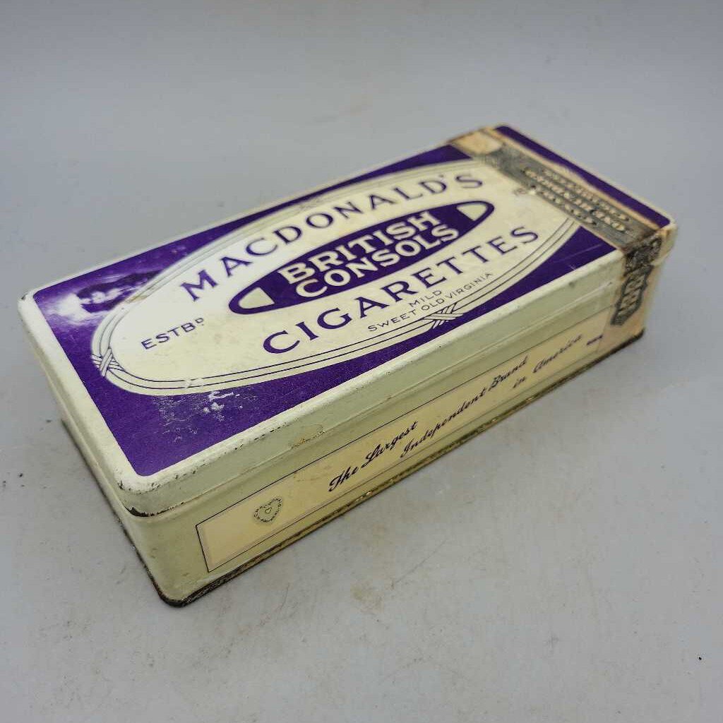 Macdonald's British Consols 100 Cigarette Tin (YVO) 412