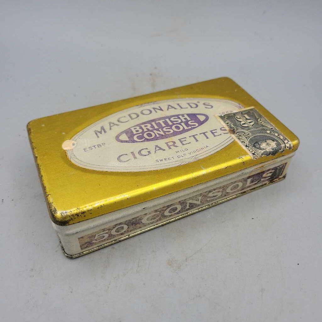 Macdonald's British Consols 50 Cigarette Tin (YVO) 412