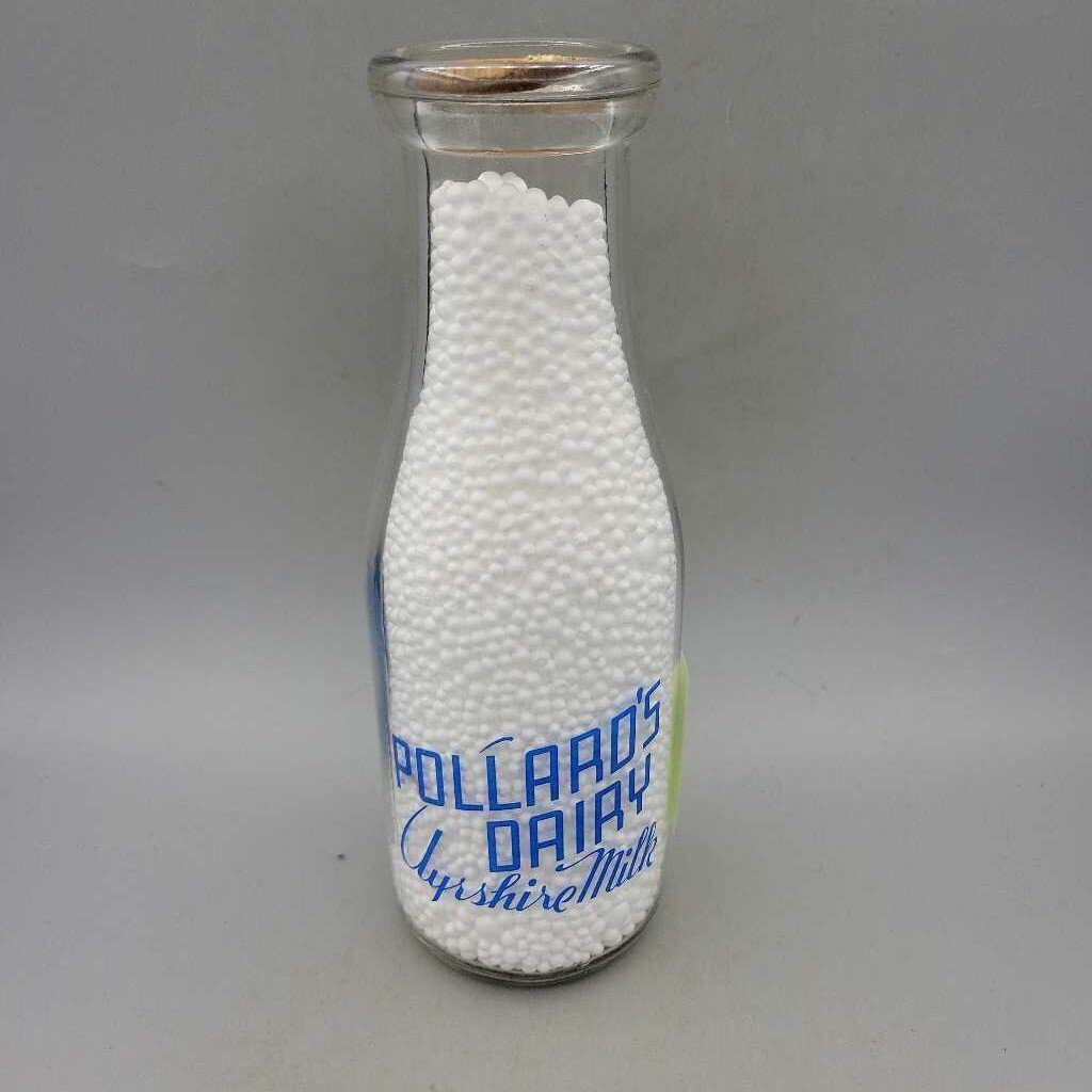 Pollard's Dairy pint Milk Bottle (JEF)