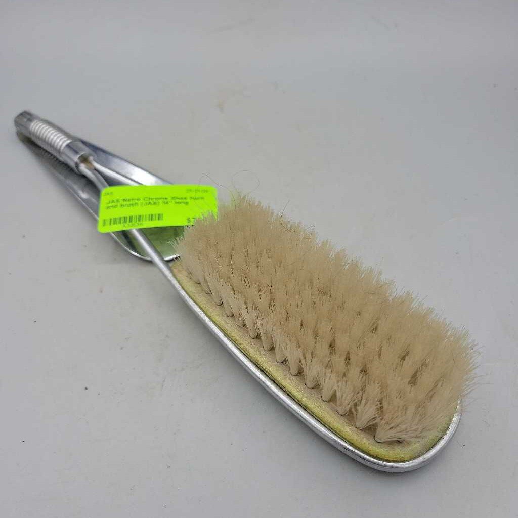 Retro Chrome Shoe horn and brush (JAS) Retro Chrome Shoe horn and brush (JAS)