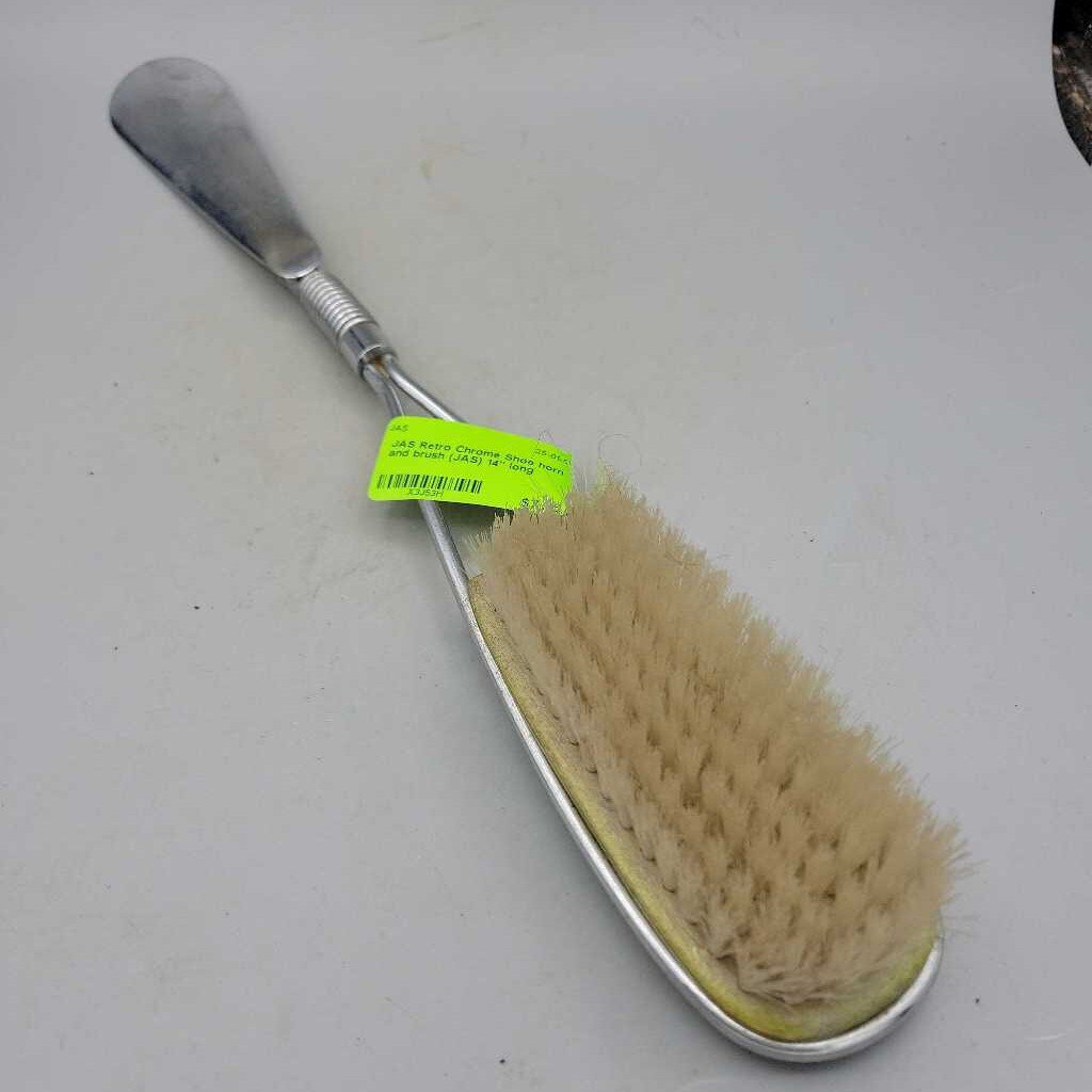 Retro Chrome Shoe horn and brush (JAS) Retro Chrome Shoe horn and brush (JAS)