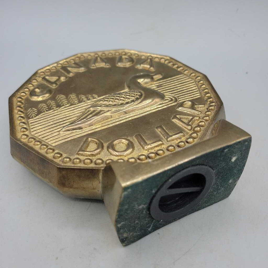 Brass "loony" piggy bank (BK)