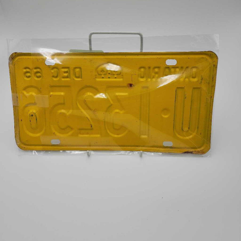 1966 DEC Ontario Licence Plate U 13256 (JAS)