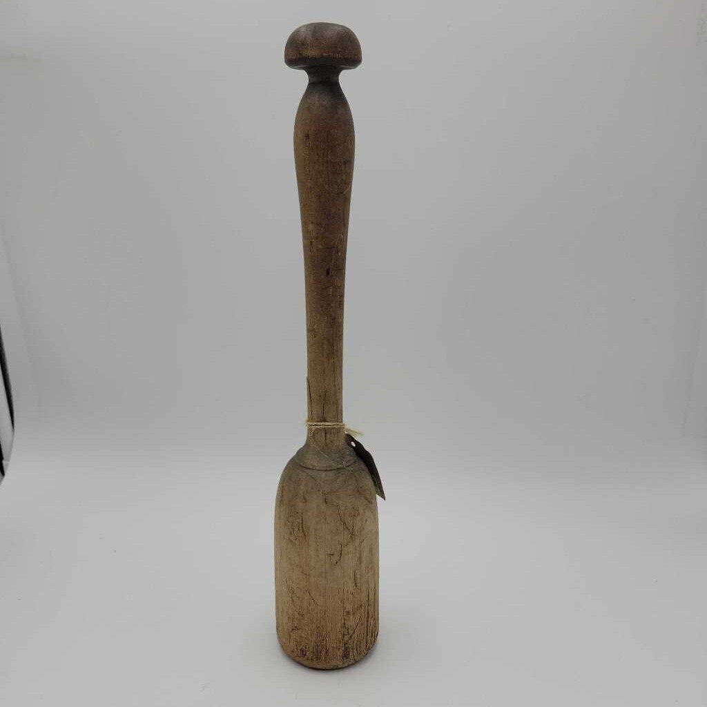 Antique Wooden Potato Masher - 14"H (SAL)