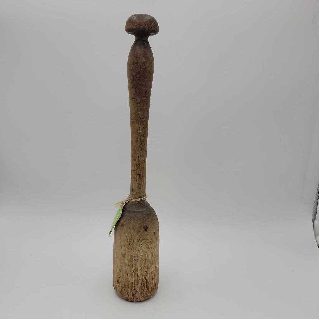 Antique Wooden Potato Masher - 14"H (SAL)