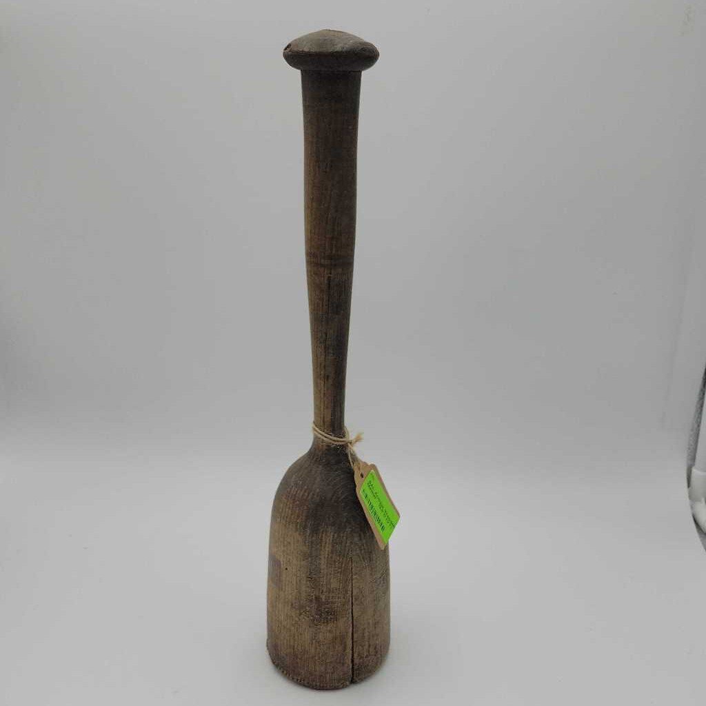 Antique Wooden Potato Masher - 13.5"H (VT)