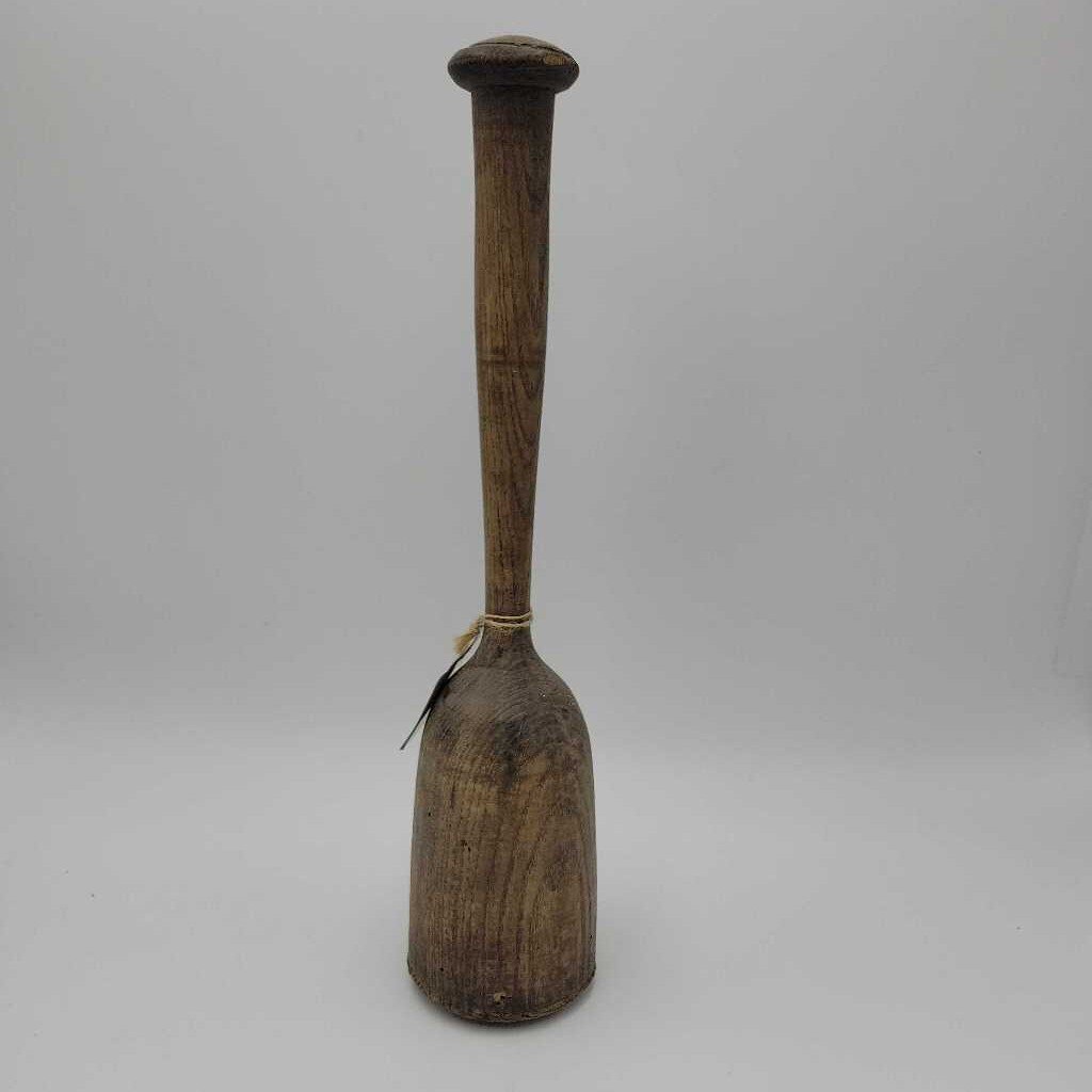 Antique Wooden Potato Masher - 13.5"H (VT)