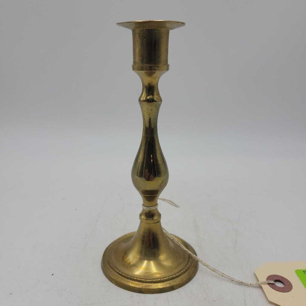 WDV1755 One Brass Candle Holder 6"t {R}