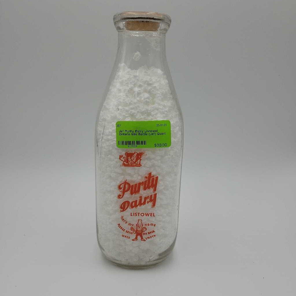 Purity Dairy Listowel Ontario Milk Bottle (Jef)