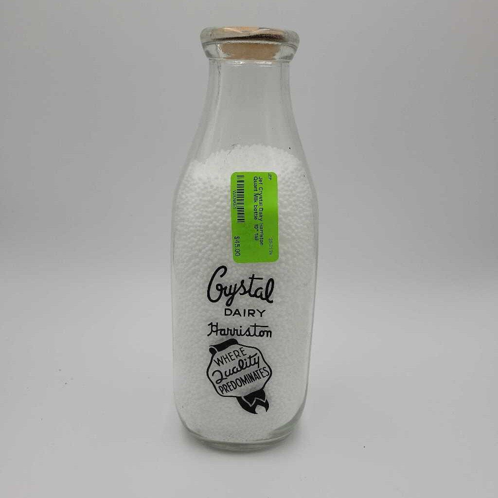 Crystal Dairy Harriston Quart Milk bottle