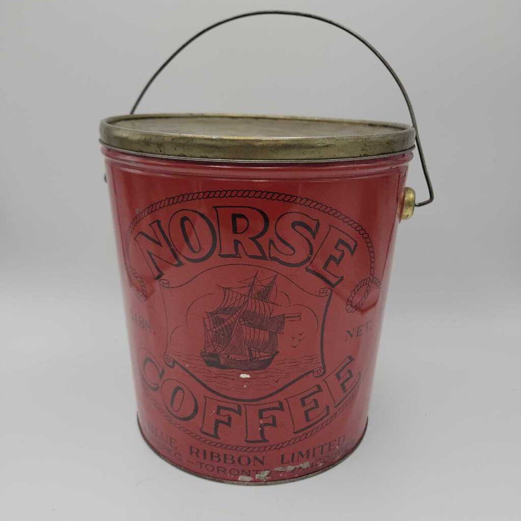 Norse Coffee tin Blue Ribbon 5 lbs Pail (Jef)