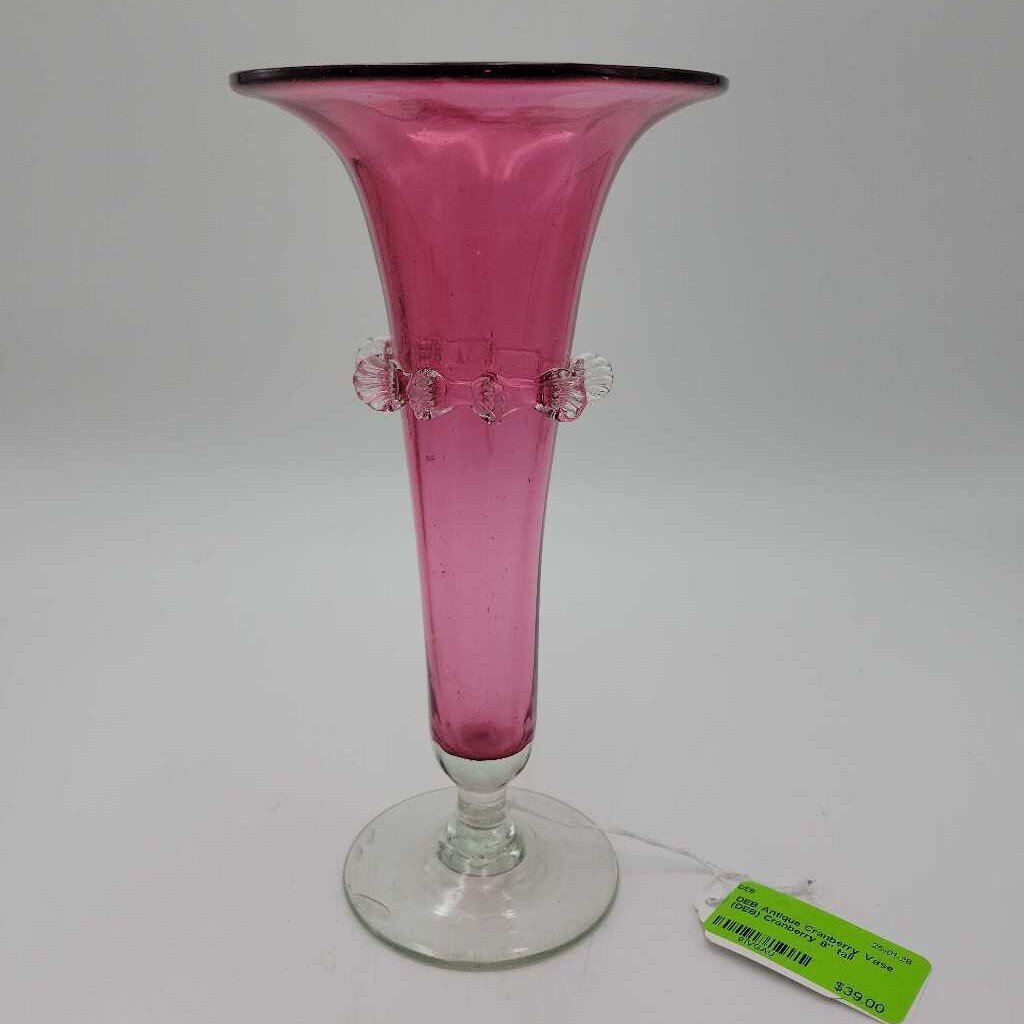 Antique Cranberry Vase (DEB)