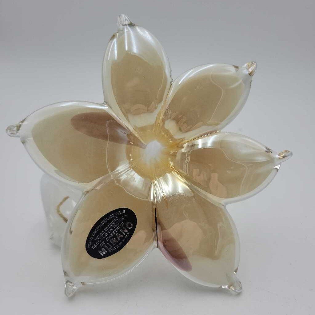 Murano Italy Blown Glass Flower (0604)