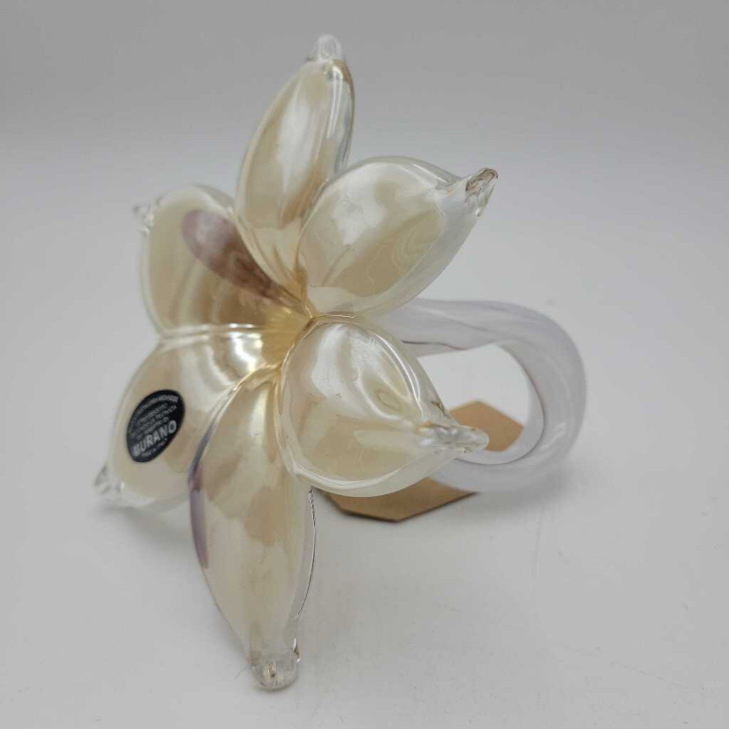 Murano Italy Blown Glass Flower (0604)