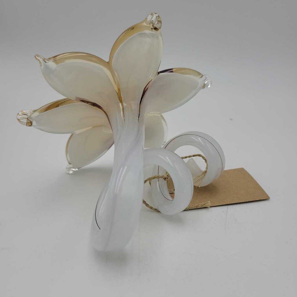 Murano Italy Blown Glass Flower (0604)