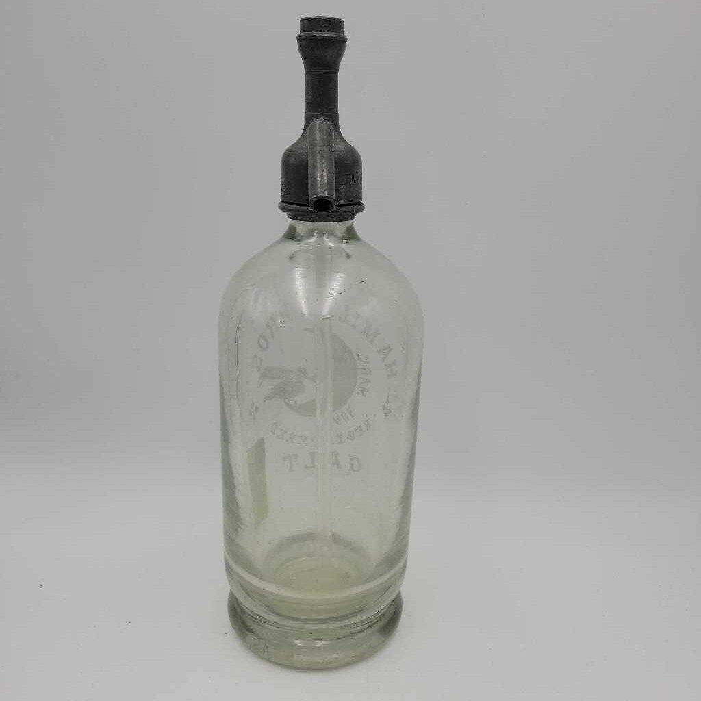 Hamilton Bros Galt Seltzer Bottle Rare (JEF)