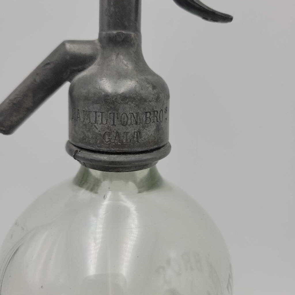 Hamilton Bros Galt Seltzer Bottle Rare (JEF)