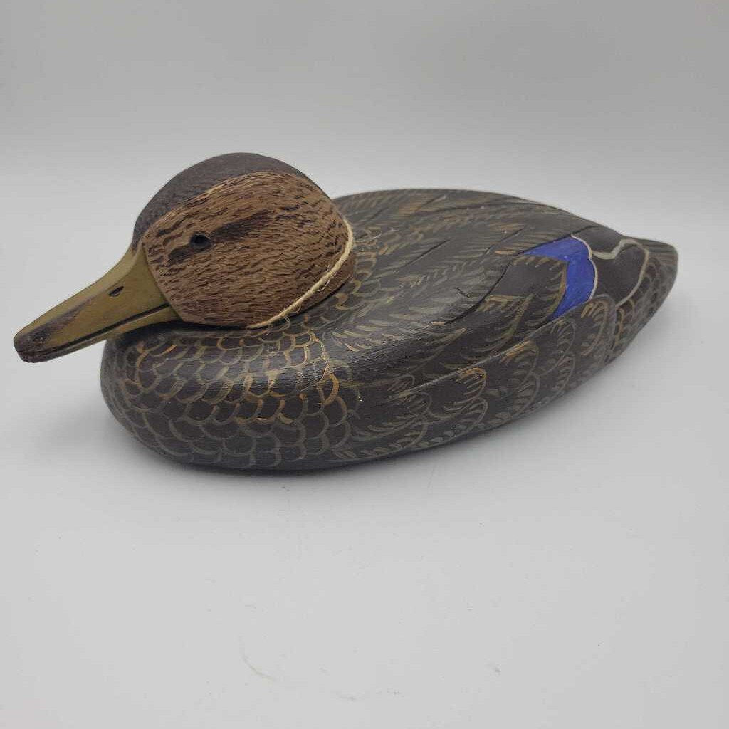 Hand Carved Wooden Duck Decoy E.M. Tostik 4779 (M2)