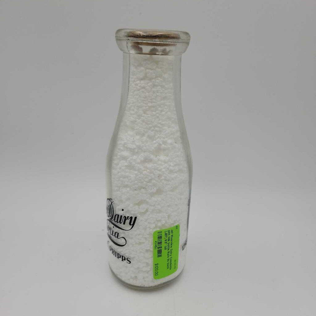 Riverview Dairy Caledonia pint milk bottle Rare 5c back (JEF)