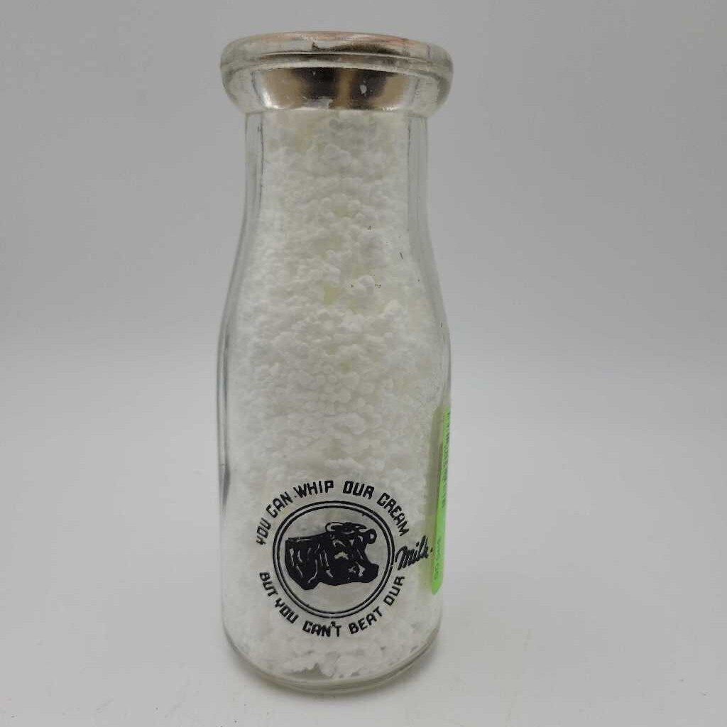 Riverview Dairy Caledonia 1/2 pint milk bottle Rare Norwich (JEF)