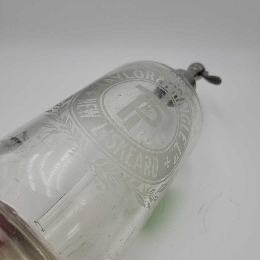 Rare Taylor and Pringle New Liskeard Siphon Bottle (JEF) Seltzer