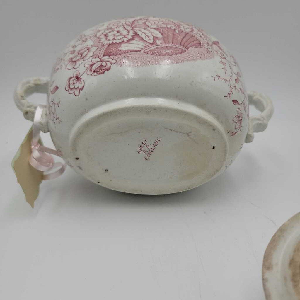 Victorian English Sugar bowl with lid (TRE)