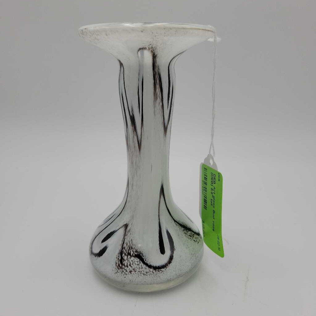 Art glass Bud vase Signed (DEB)