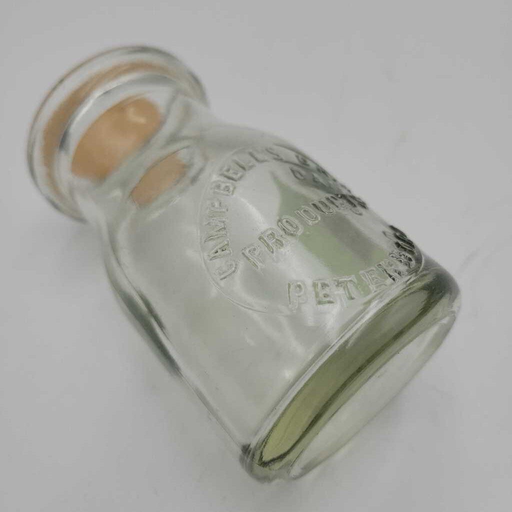Quarter Pint Milk Bottle Campbell's Dairy Products Peterboro (JEF)