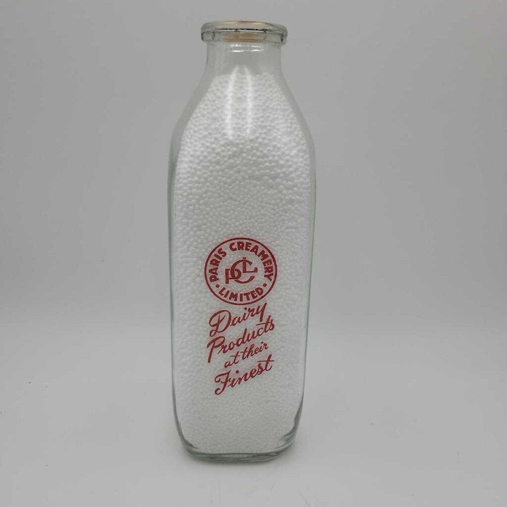 Paris Creamery Dairy Milk Bottle Quart (Jef)