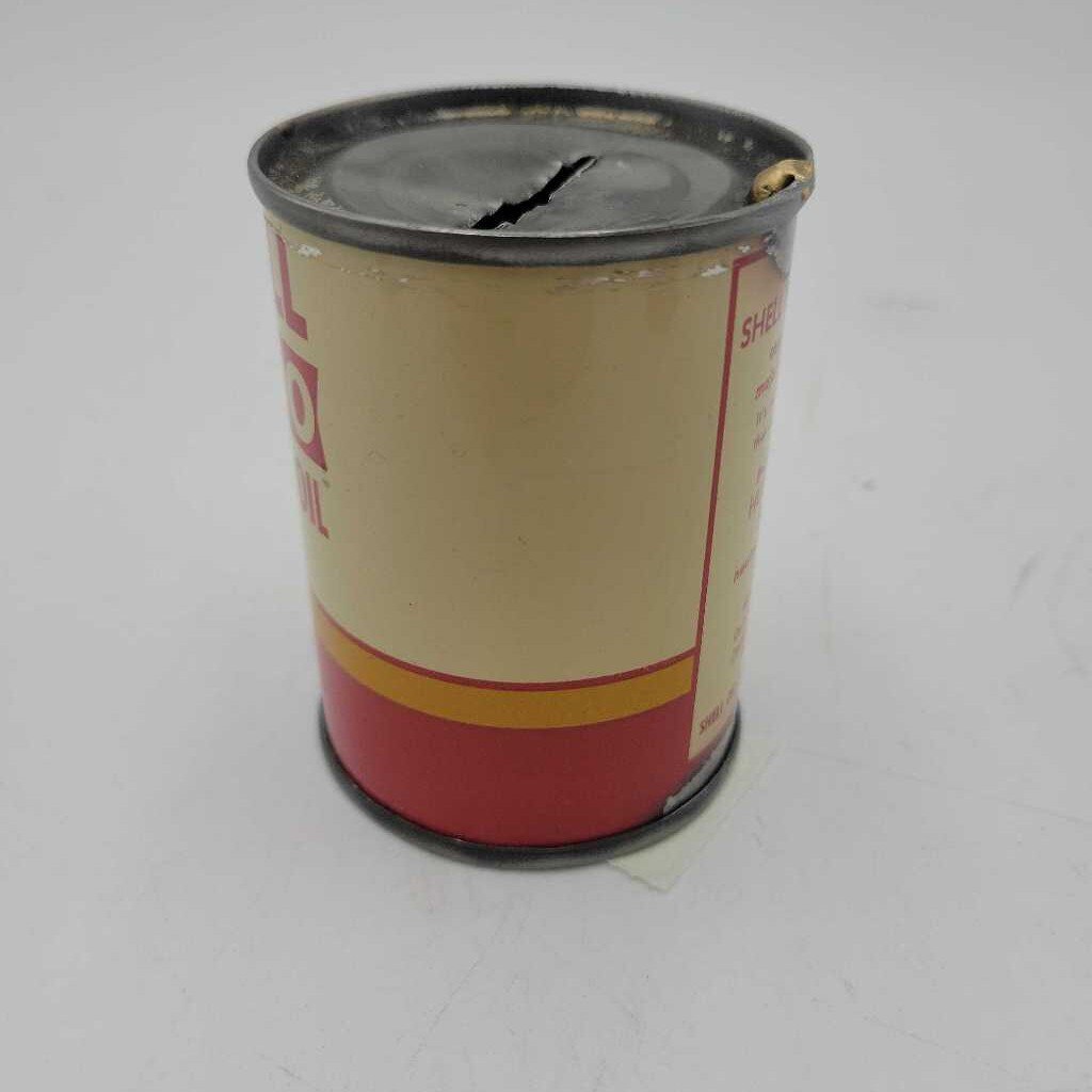 Shell X100 Miniature motor oil Can Coin Bank (Jef)