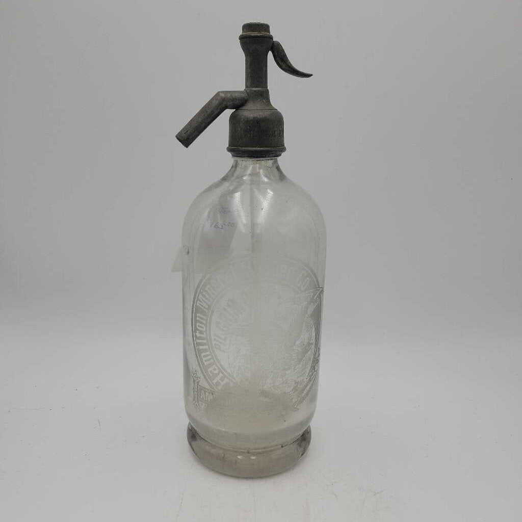 Hamilton Mineral Water Co Pilgram Bros Seltzer Siphon