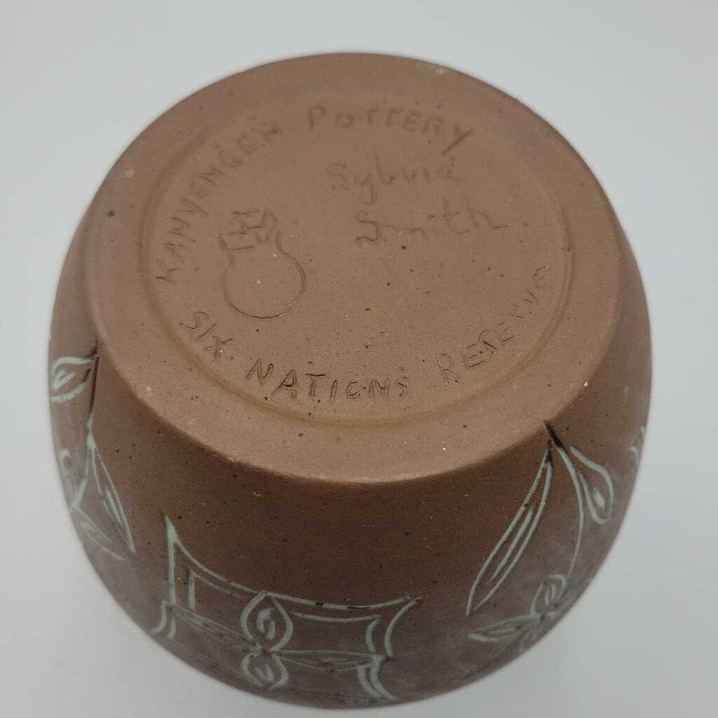 Six Nations Pottery Bell Signed Sylvia Smith (DEB) as is