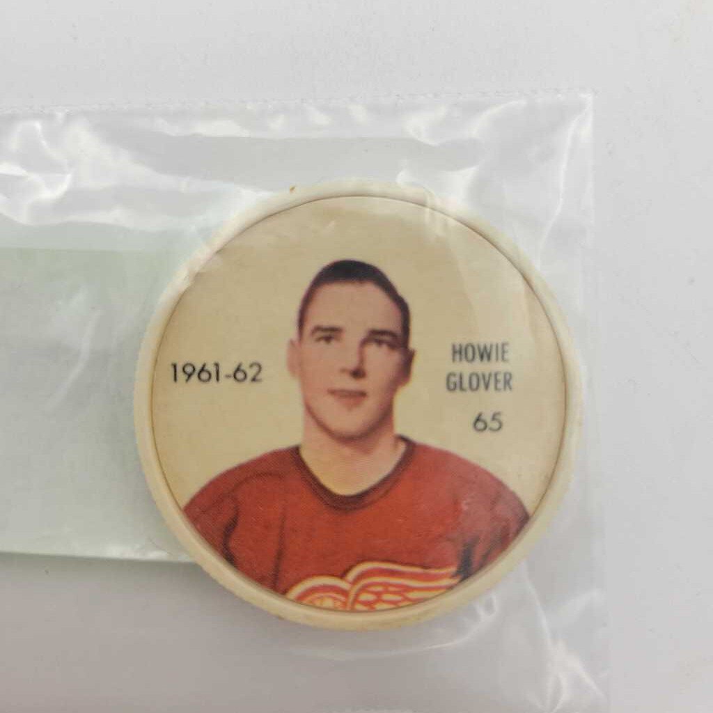 61 62 Shirriff Hockey coin Detroit Red Wings Howie Glover #65