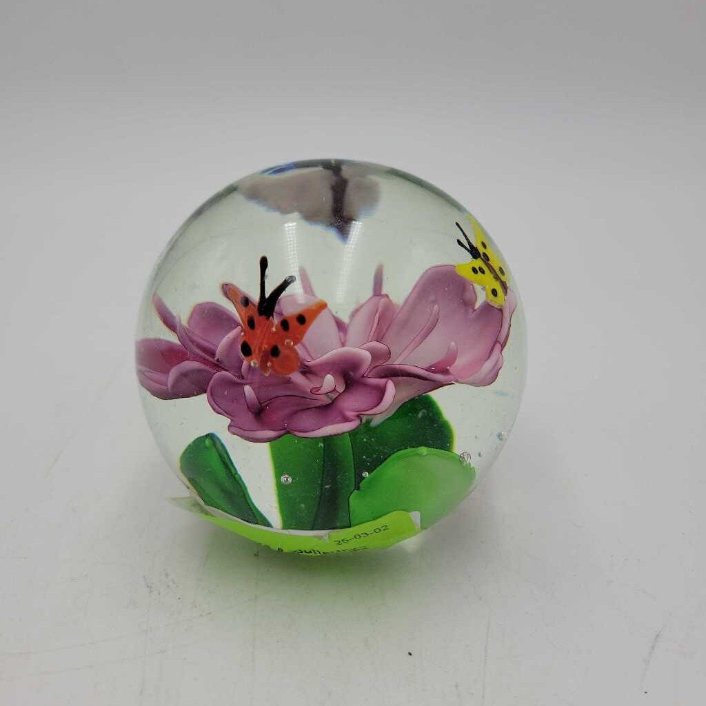 Flowers & Butterflies Paperweight (TWS)