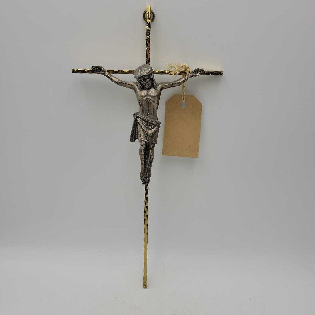 Brass Crucifix . 12" (TWS)
