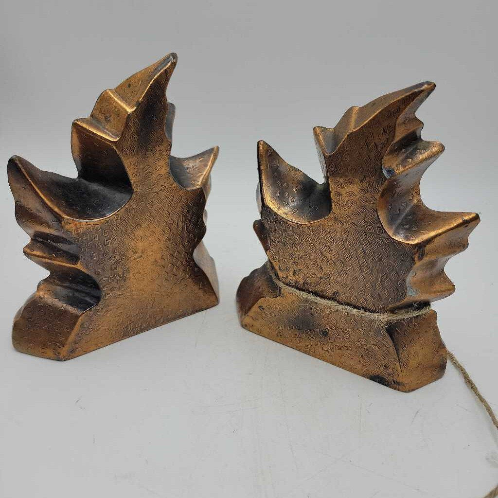 Copper Maple leaf Bookends (M2) #8