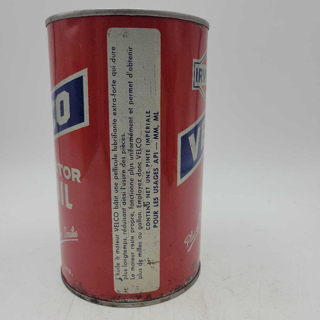 Irving Oil Velco Tin Velco Motor oil Can (JEF)