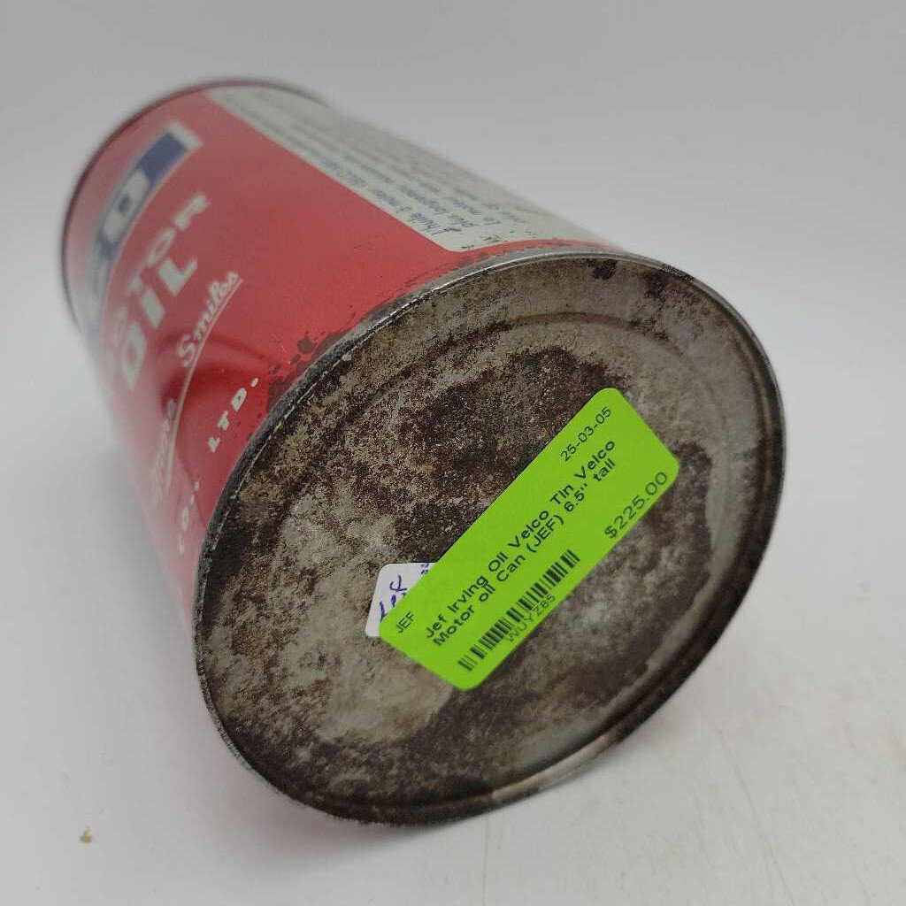 Irving Oil Velco Tin Velco Motor oil Can (JEF)